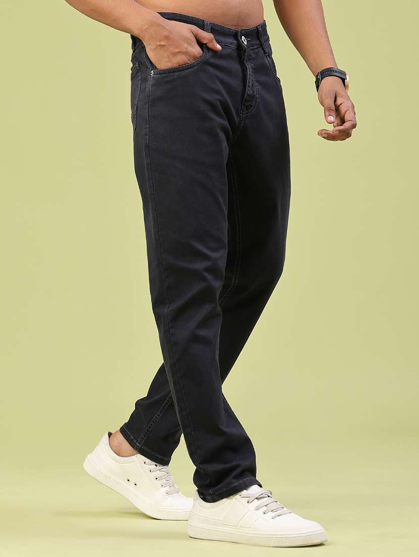men plain mid rise full length jeans - 22328008 -  Standard Image - 3