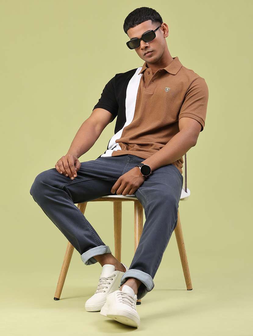 men plain mid rise full length jeans - 22328009 -  Standard Image - 5