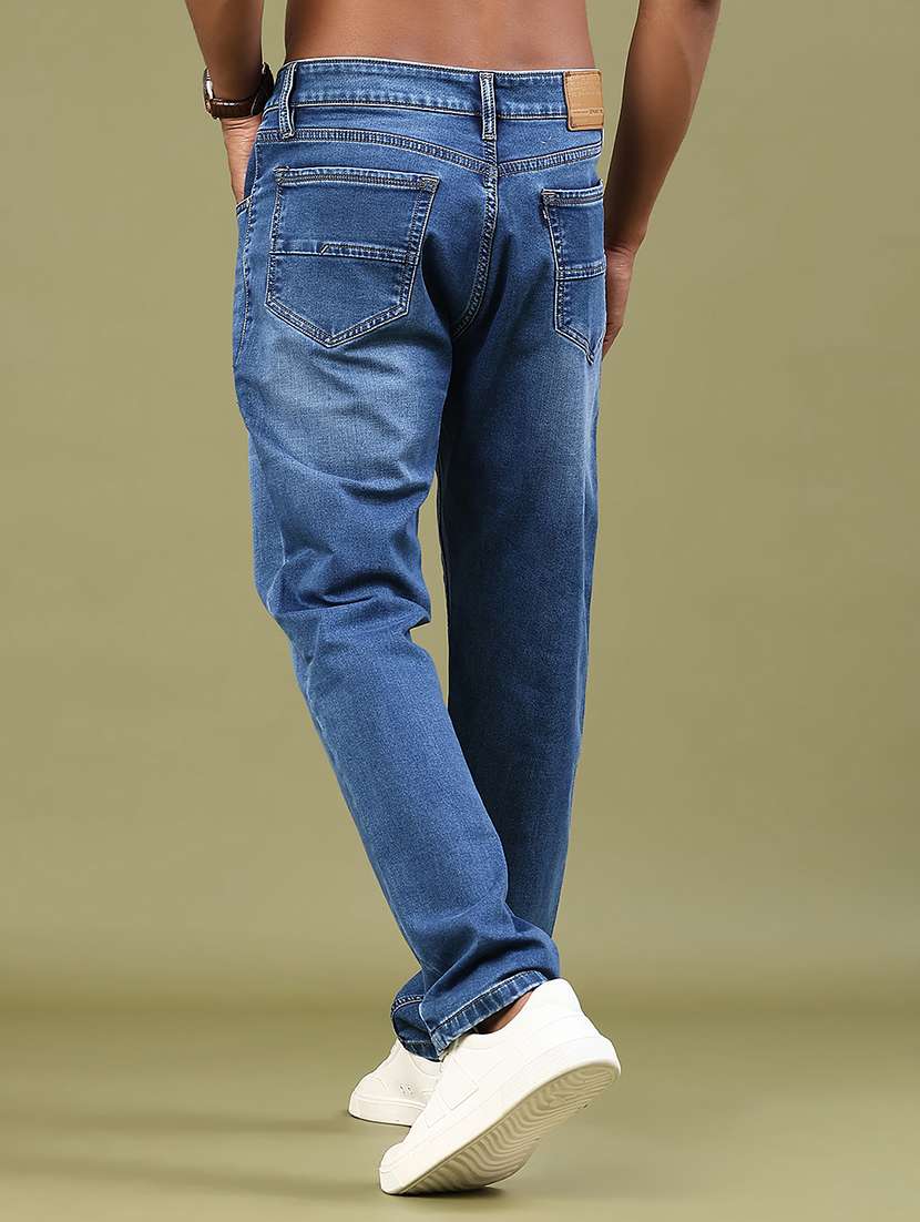 Men Washed Mid Rise Full Length Jeans - 22328014 -  Standard Image - 3