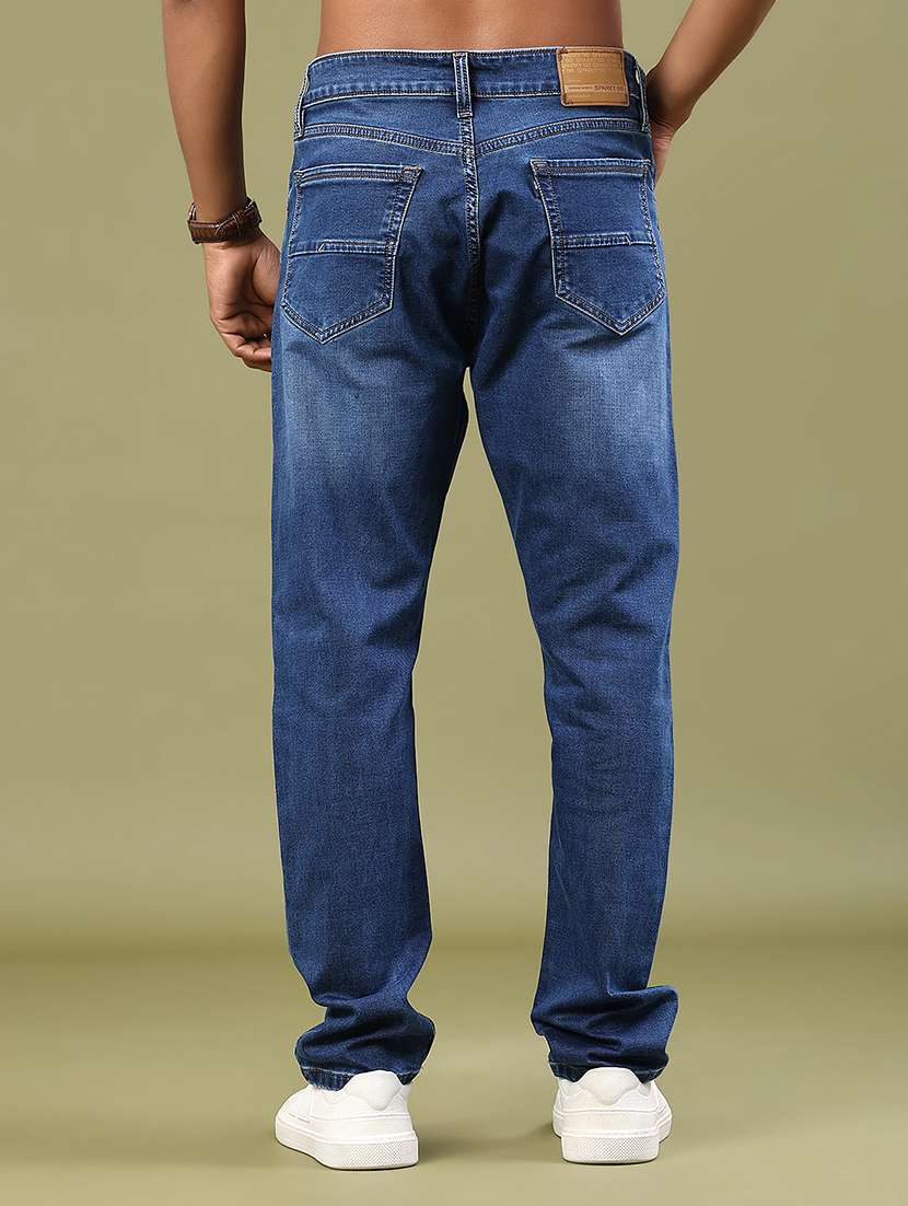 men washed mid rise full length jeans - 22328015 -  Standard Image - 3