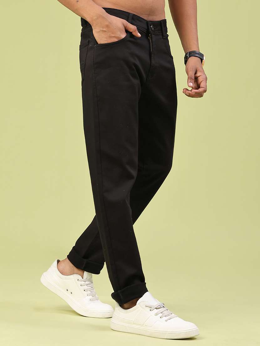 men plain mid rise full length jeans - 22328026 -  Standard Image - 3