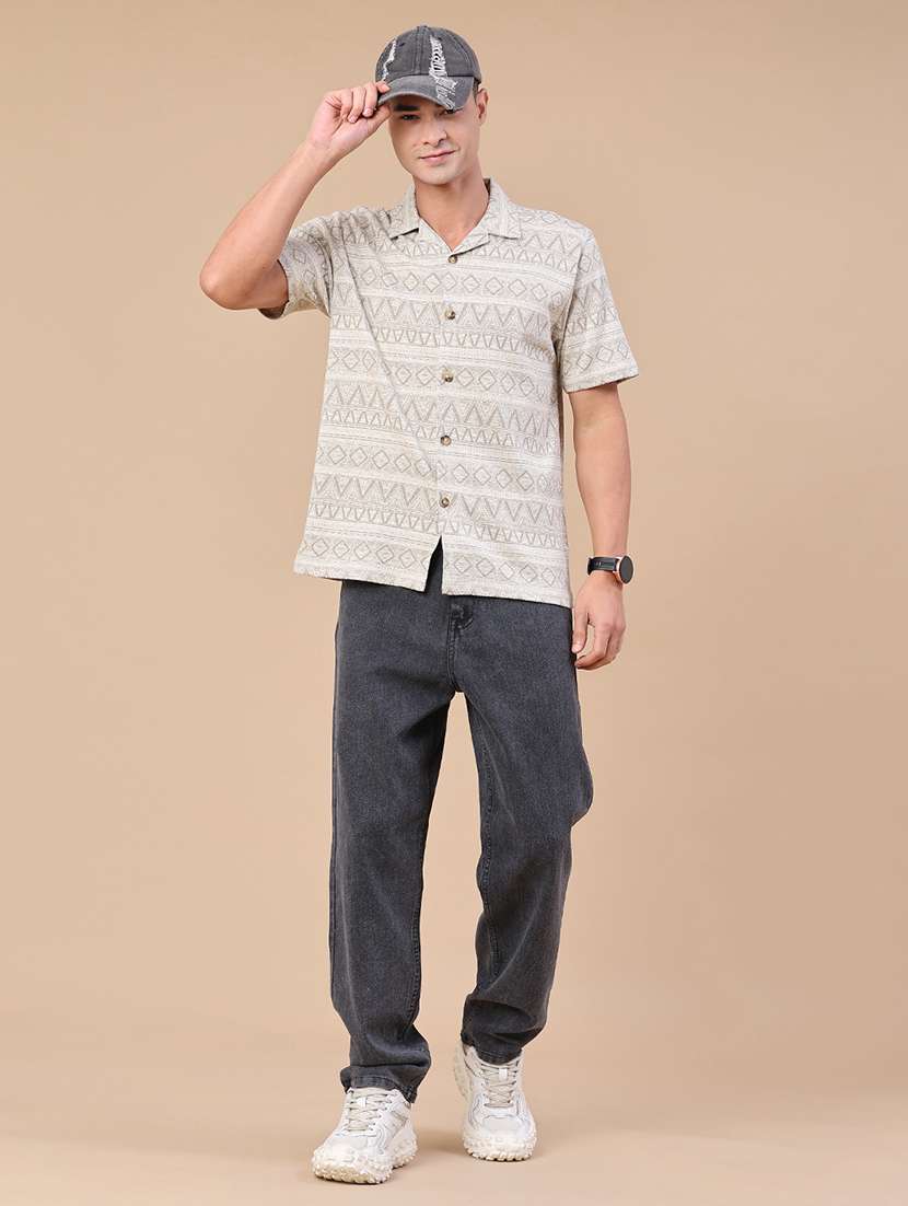 men plain mid rise full length relaxed fit jeans - 22328045 -  Standard Image - 5