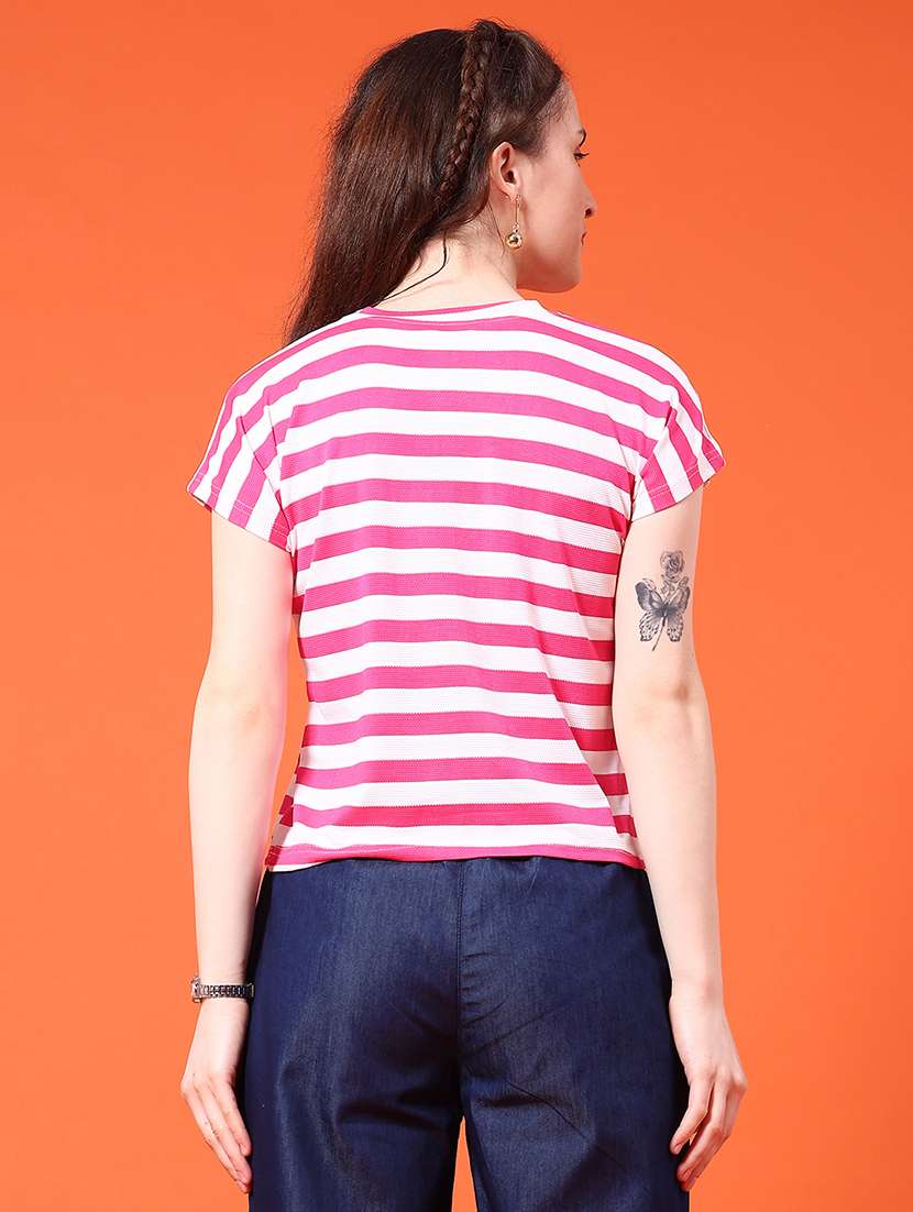 women striped short sleeve t-shirt - 22328091 -  Standard Image - 3