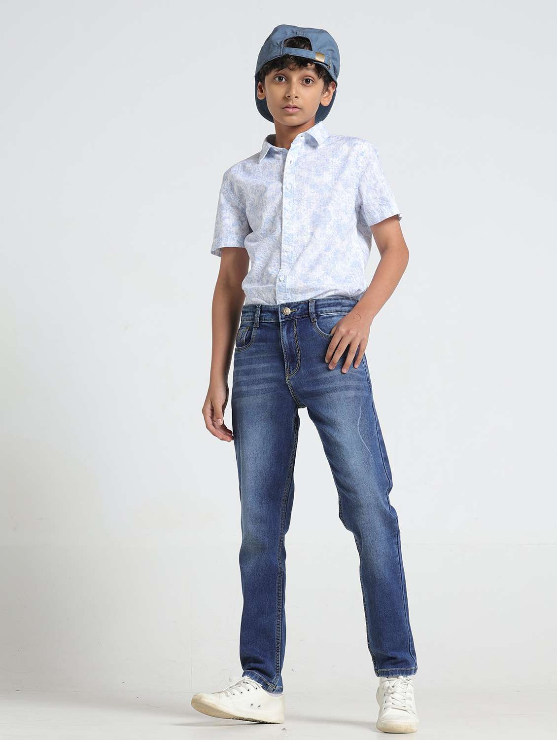 boys solid mid rise slim fit jean - 22328105 -  Standard Image - 3