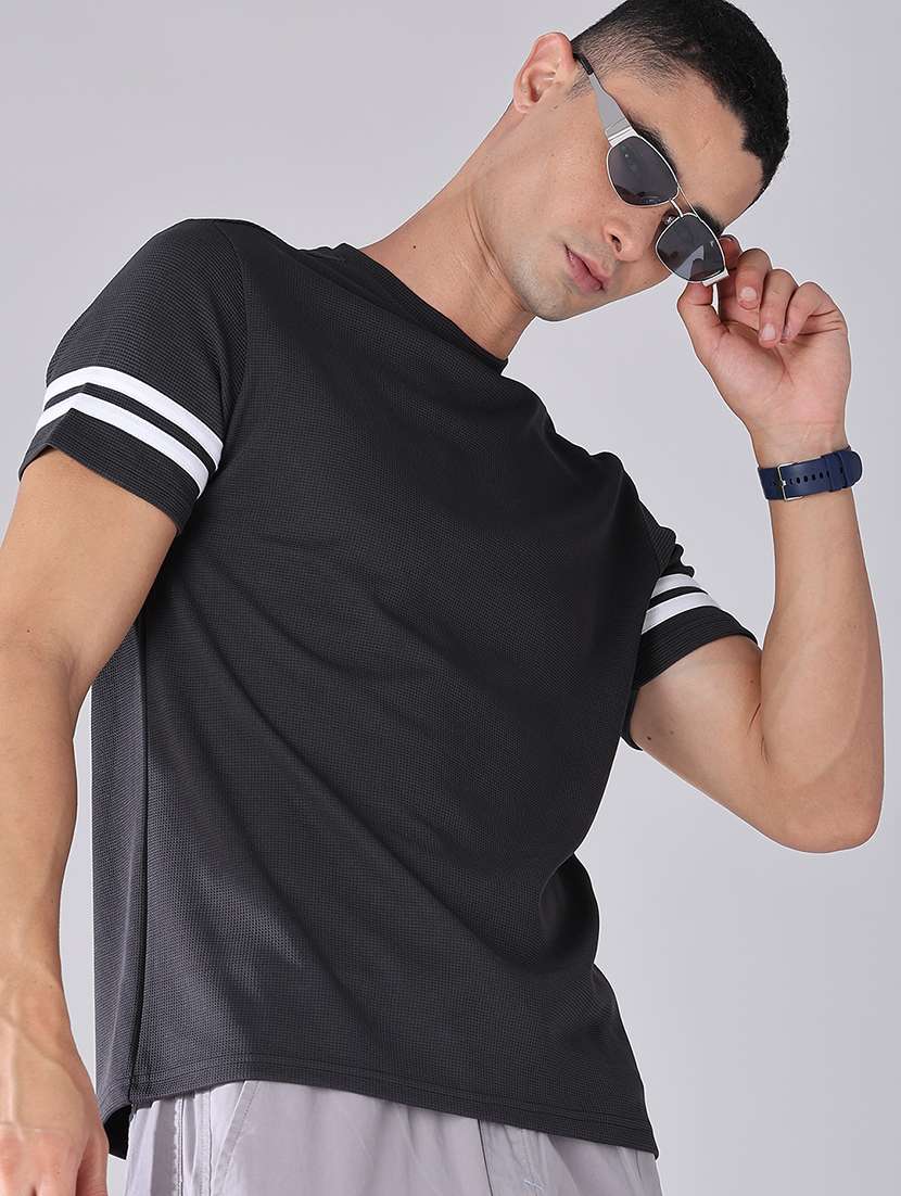 men taped short sleeves regular fit t-shirt