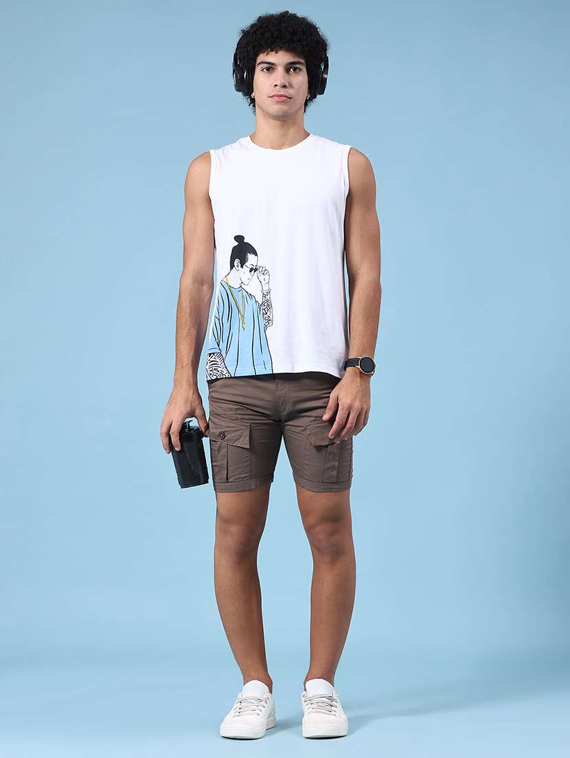brown cotton  short - 22328241 -  Standard Image - 5