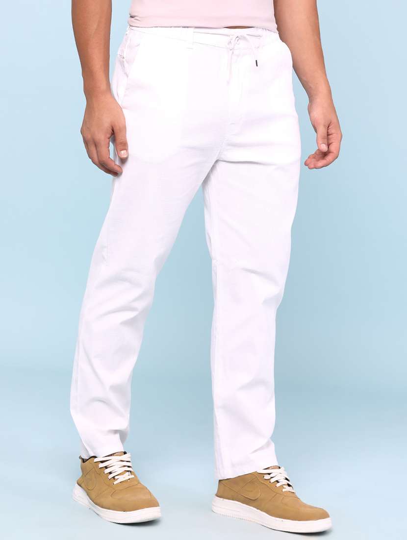 men solid mid rise regular fit cargo  - 22328255 -  Standard Image - 3