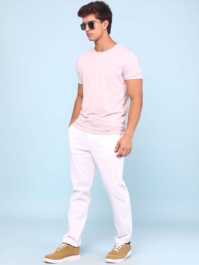 men solid mid rise regular fit cargo  - 22328255 -  Standard Image - 5