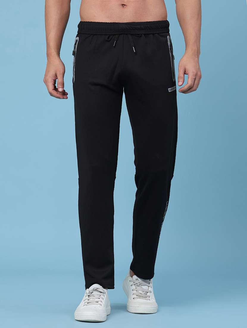 men typographic printed mid rise regular fit track pant