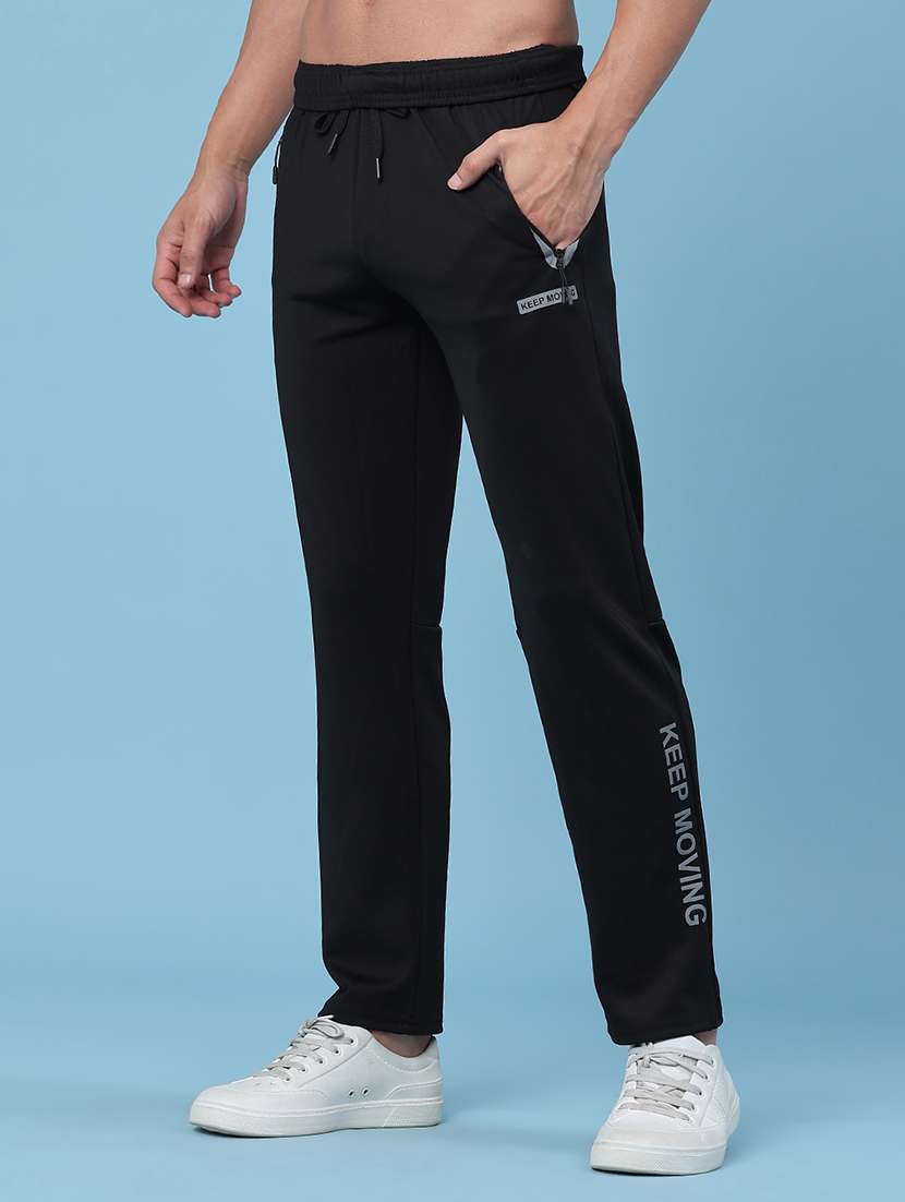 men typographic printed mid rise regular fit track pant - 22328259 -  Standard Image - 3