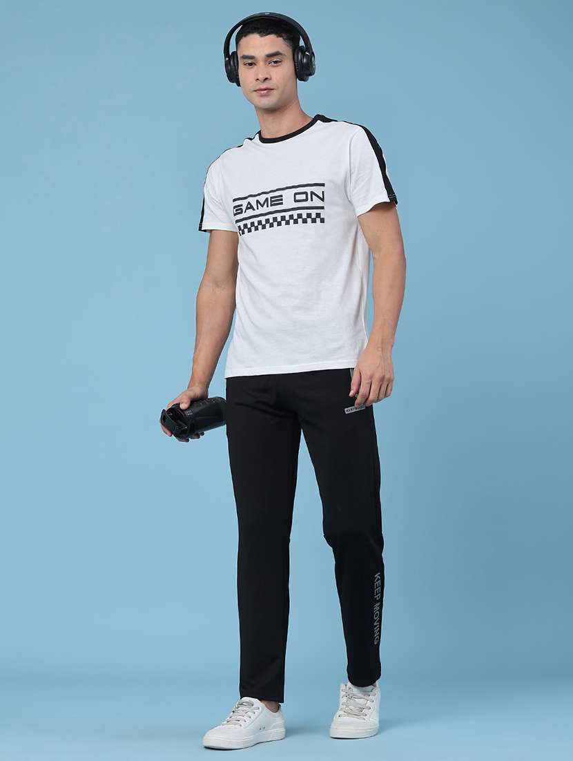 men typographic printed mid rise regular fit track pant - 22328259 -  Standard Image - 5