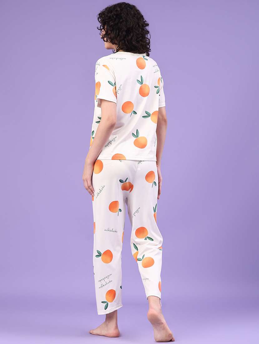 women printed short sleeve pyjama set nightwear - 22328284 -  Standard Image - 3