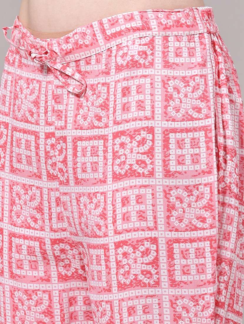 women printed three quarter sleeve kurta pant set - 22328525 -  Standard Image - 5