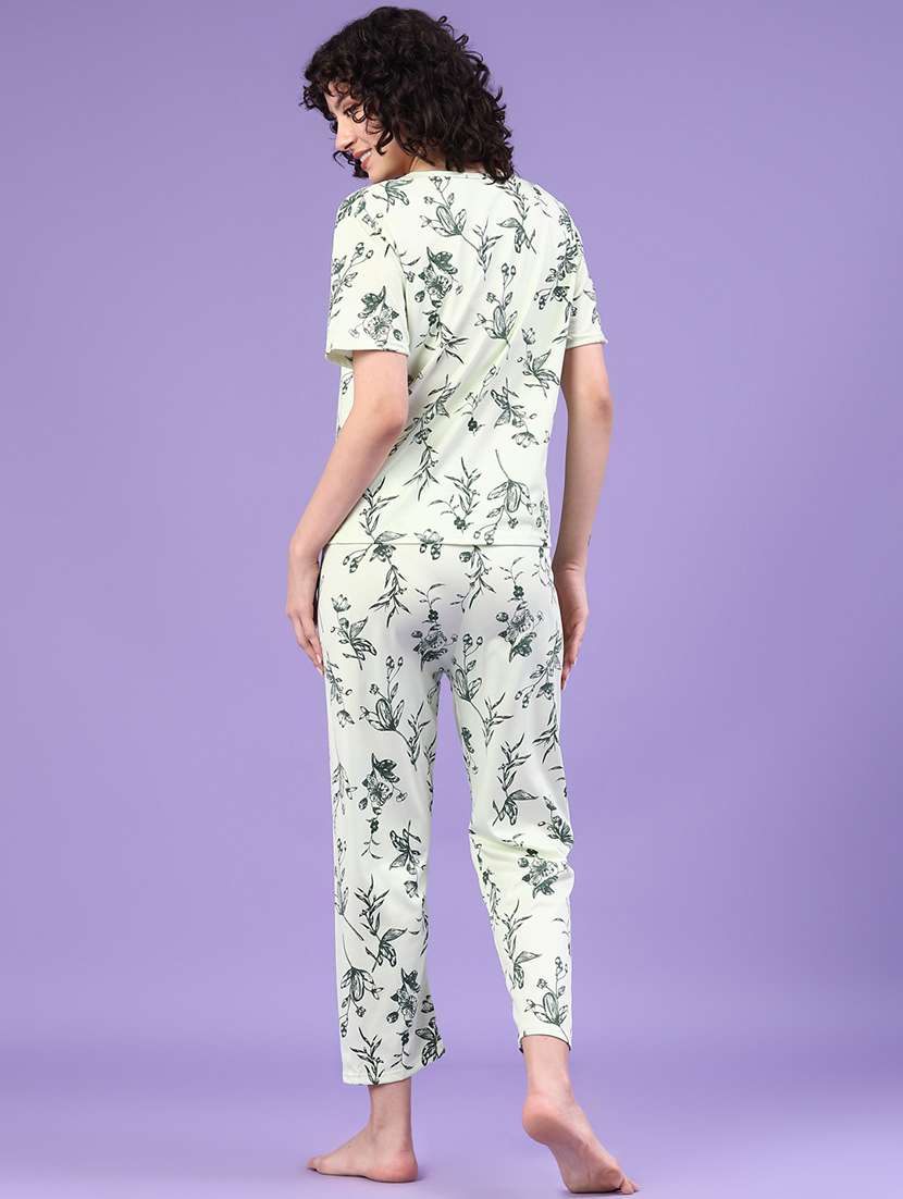 women printed nightwear pyjama set - 22328544 -  Standard Image - 3