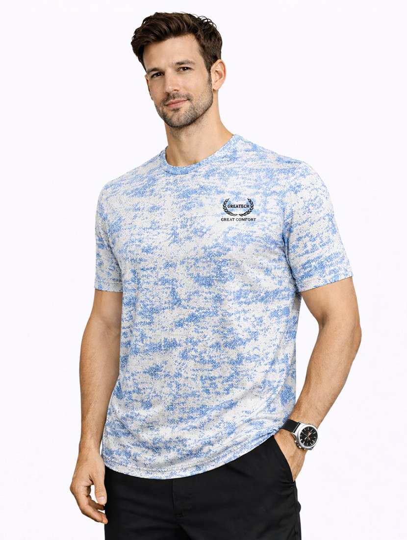 men printed short sleeve regular fit t-shirt