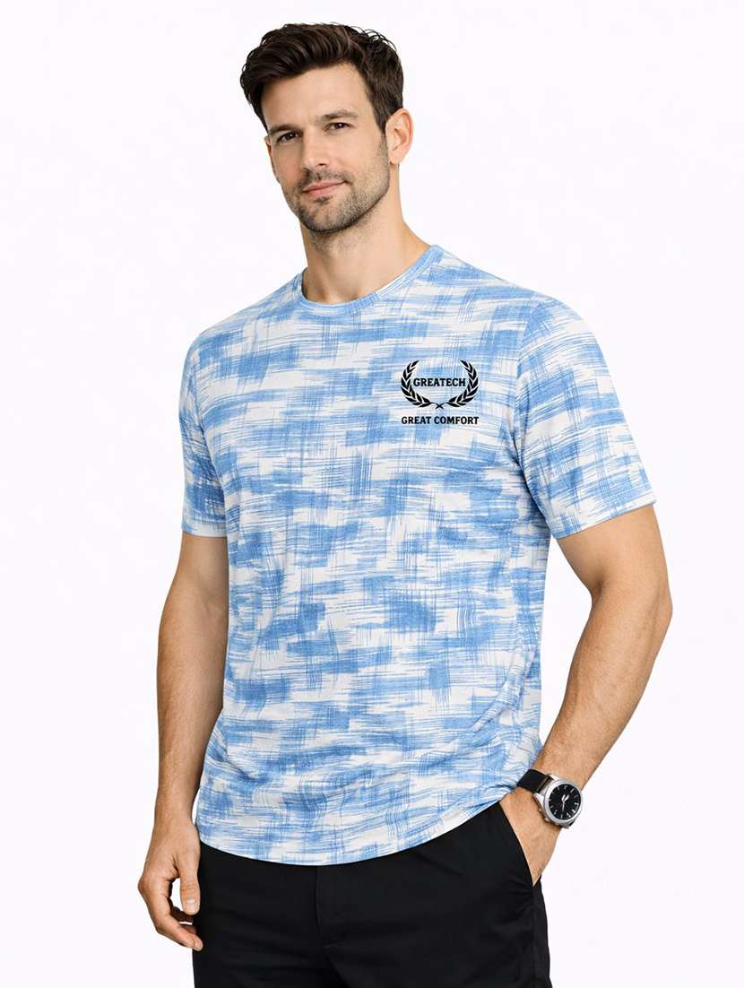 men printed short sleeve regular fit t-shirt