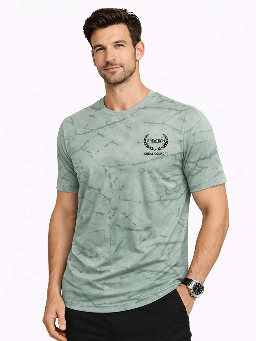 men printed short sleeve regular fit t-shirt