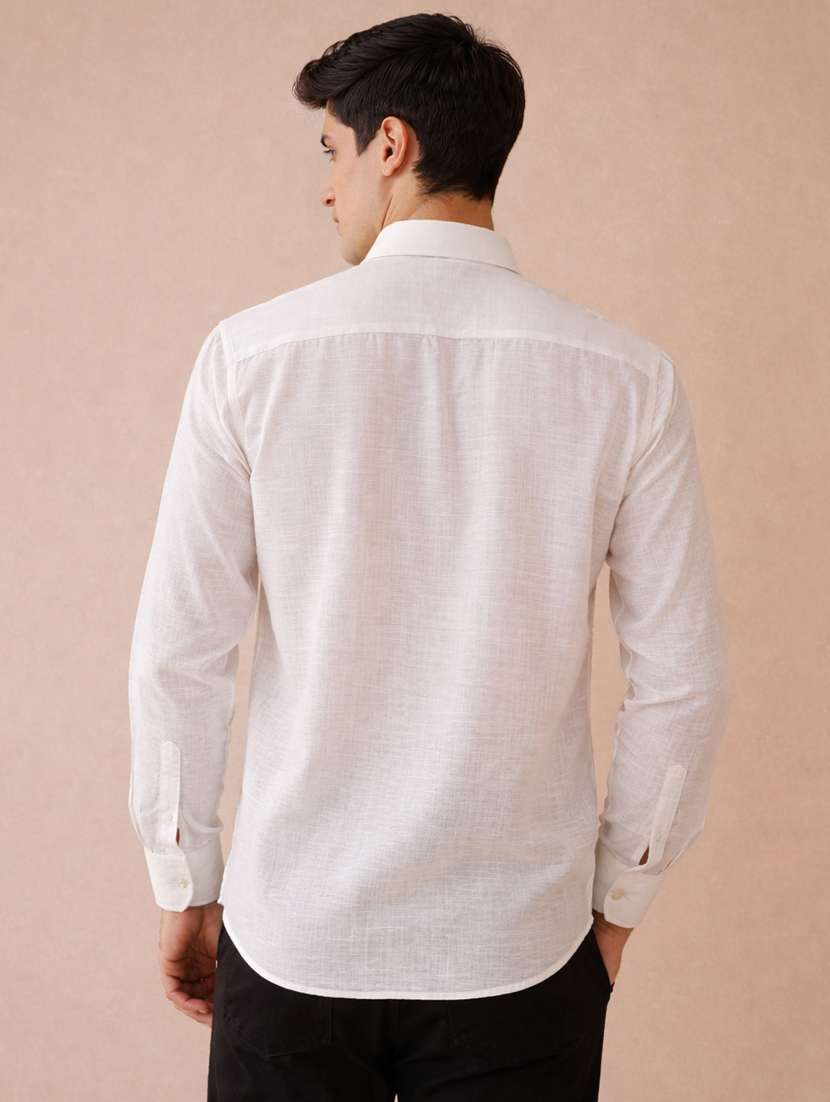 men solid long sleeve regular fit casual shirt - 22328565 -  Standard Image - 3