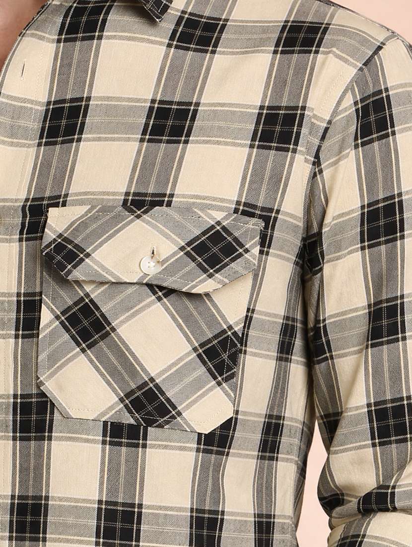 men checkered long sleeve regular fit casual shirt - 22328577 -  Standard Image - 3