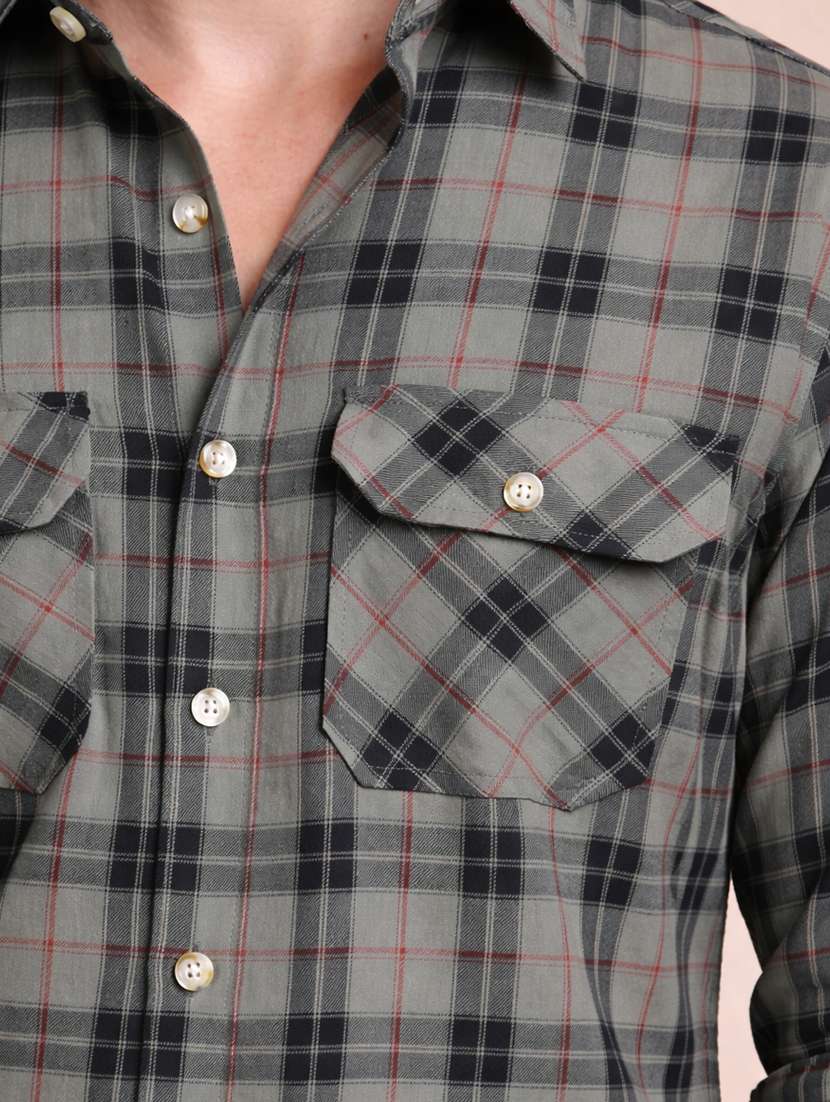Men Checkered Long Sleeve Regular Fit Casual Shirt - 22328578 -  Standard Image - 3
