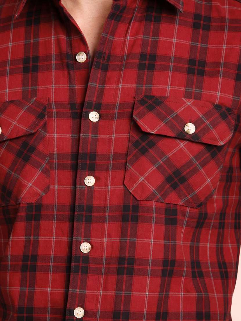 men checkered long sleeve regular fit casual shirt - 22328581 -  Standard Image - 3