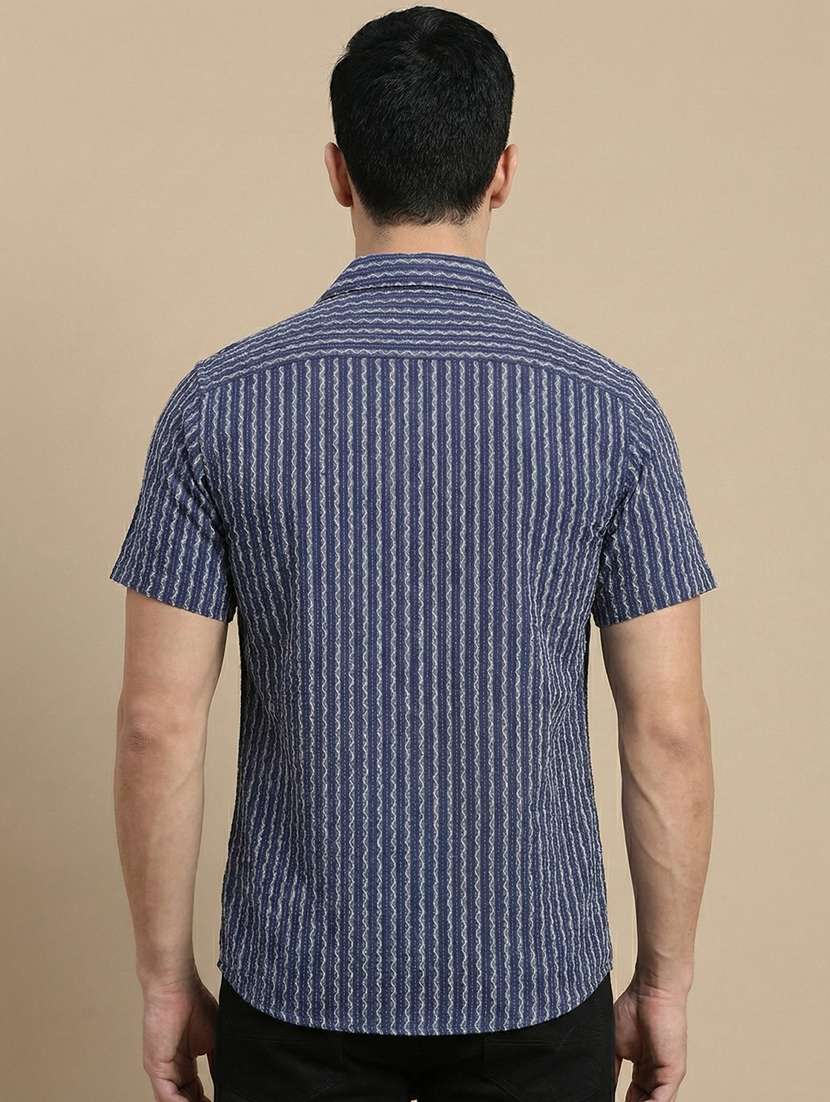 men self design short sleeve regular fit casual shirt - 22328588 -  Standard Image - 3