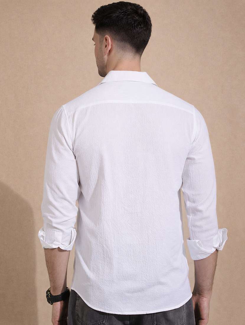 men solid long sleeve regular fit casual shirt - 22328595 -  Standard Image - 3