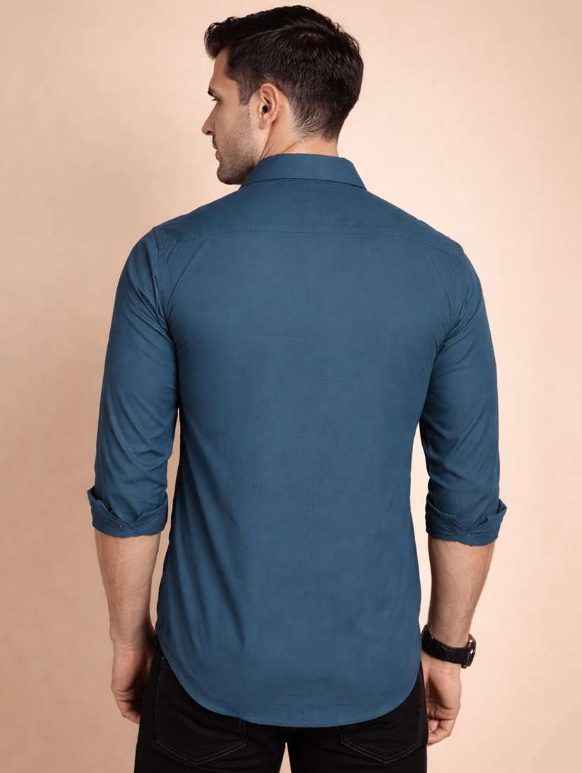 men color block long sleeve regular fit casual shirt - 22328602 -  Standard Image - 3