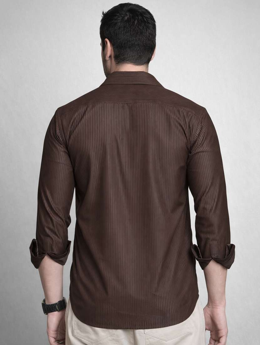 men striped long sleeve regular fit casual shirt - 22328604 -  Standard Image - 3