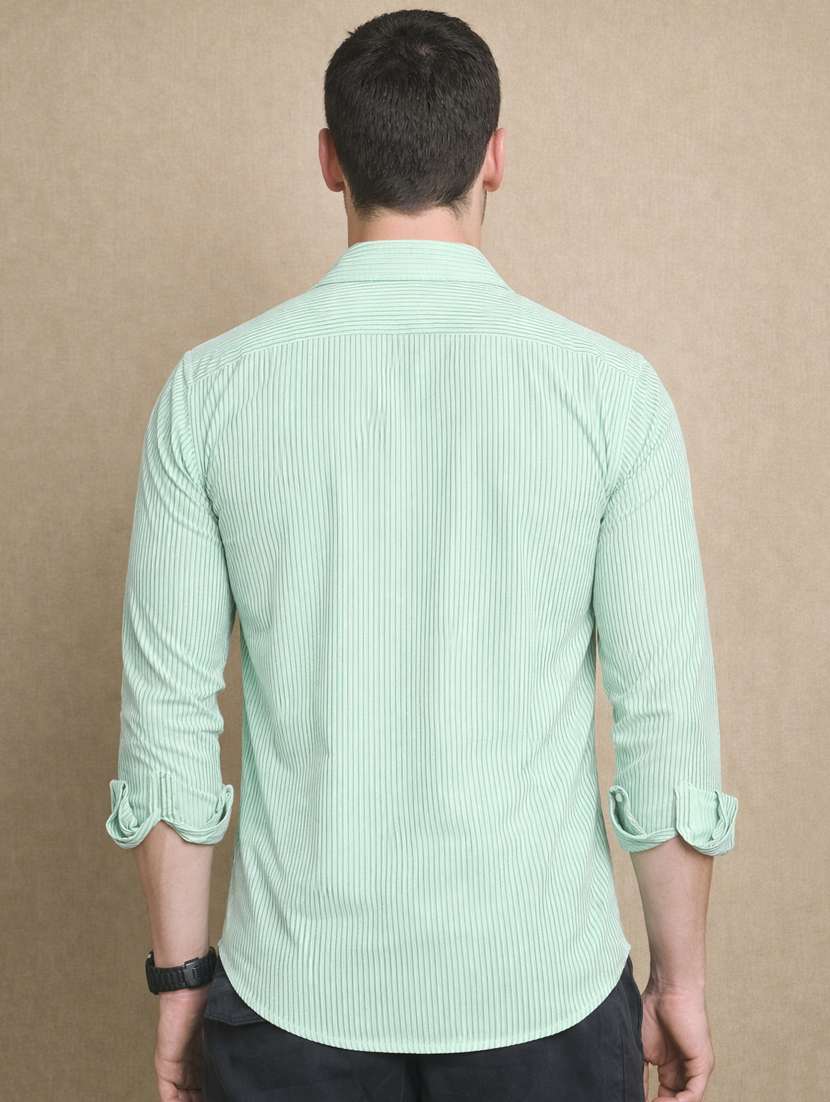 men striped long sleeve regular fit casual shirt - 22328606 -  Standard Image - 3