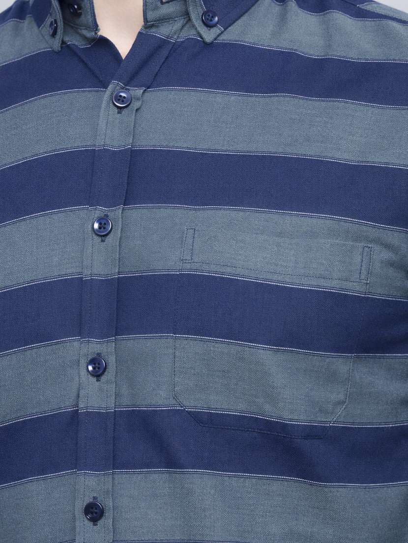 men striped long sleeve regular fit casual shirt - 22328643 -  Standard Image - 3