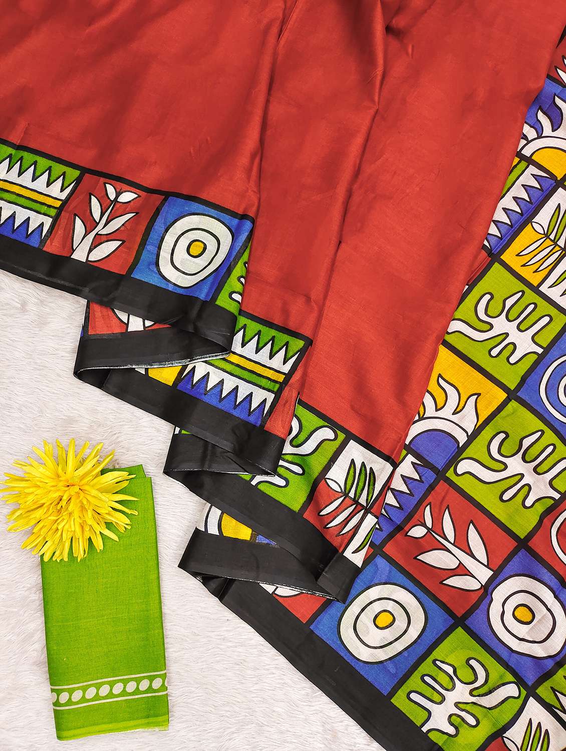 women printed casual wear saree with blouse - 22328722 -  Standard Image - 3