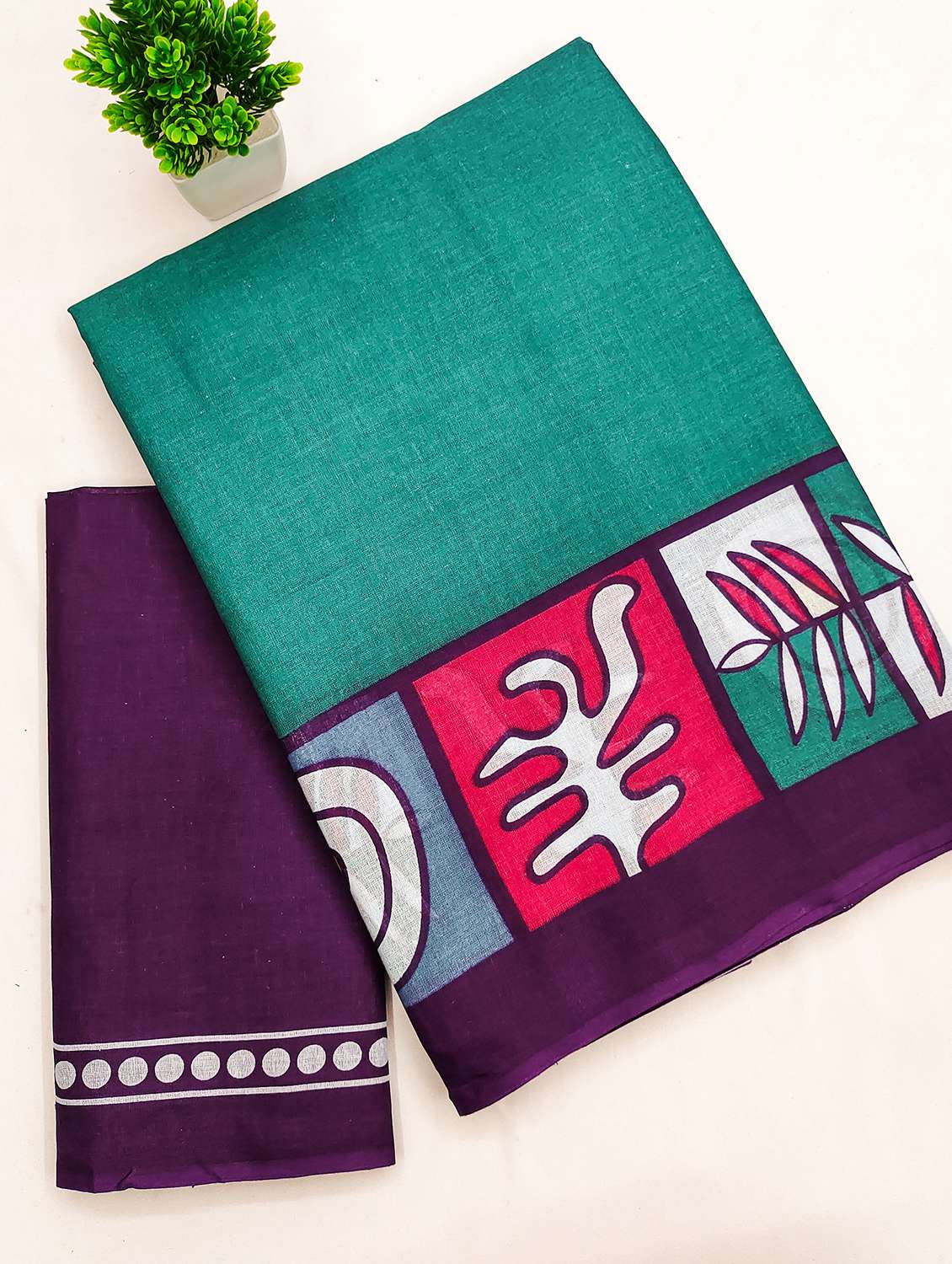 women printed casual wear saree with blouse - 22328723 -  Standard Image - 5