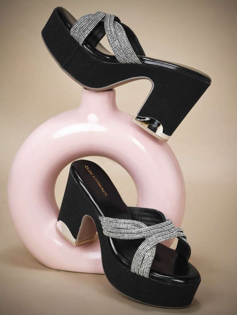 women black slip on sandal