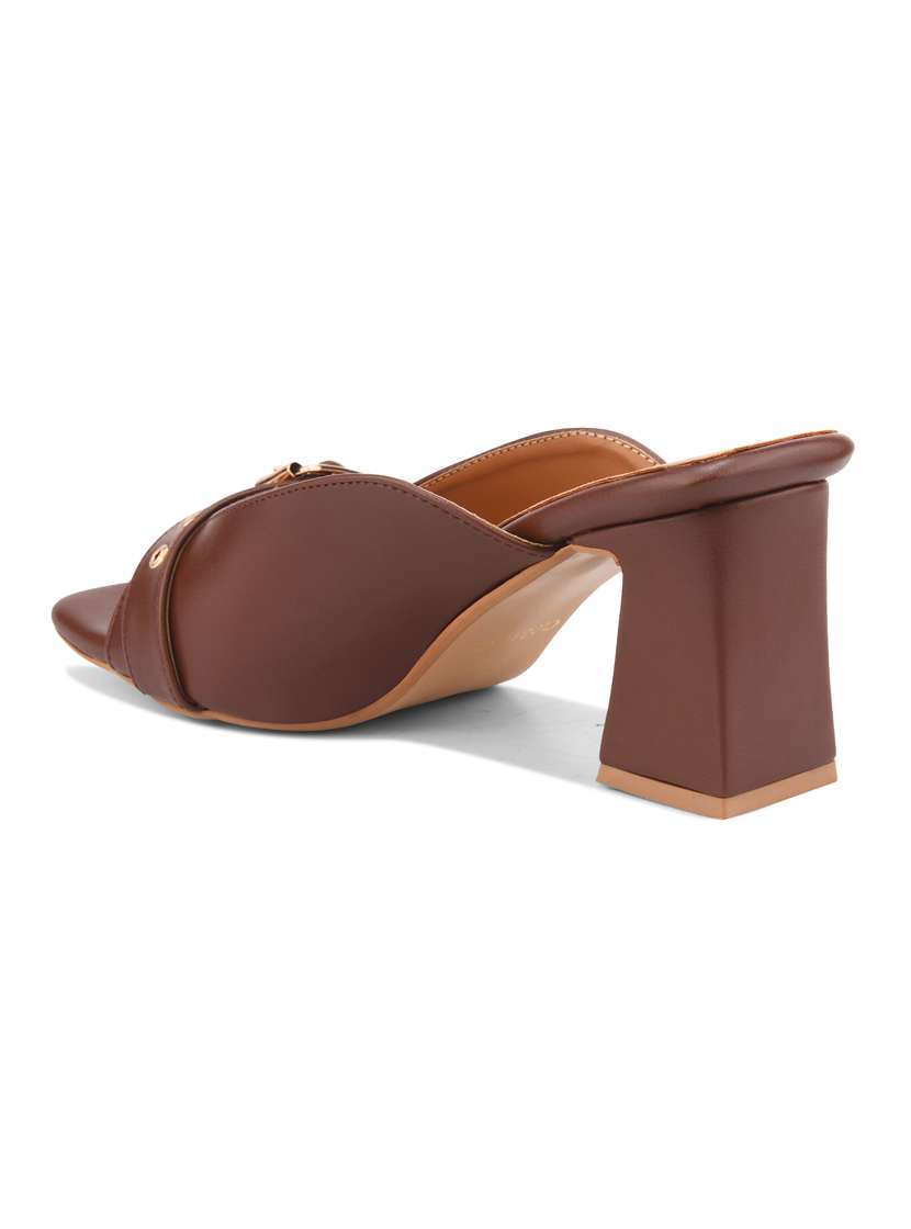 women brown slip on sandal - 22328794 -  Standard Image - 3
