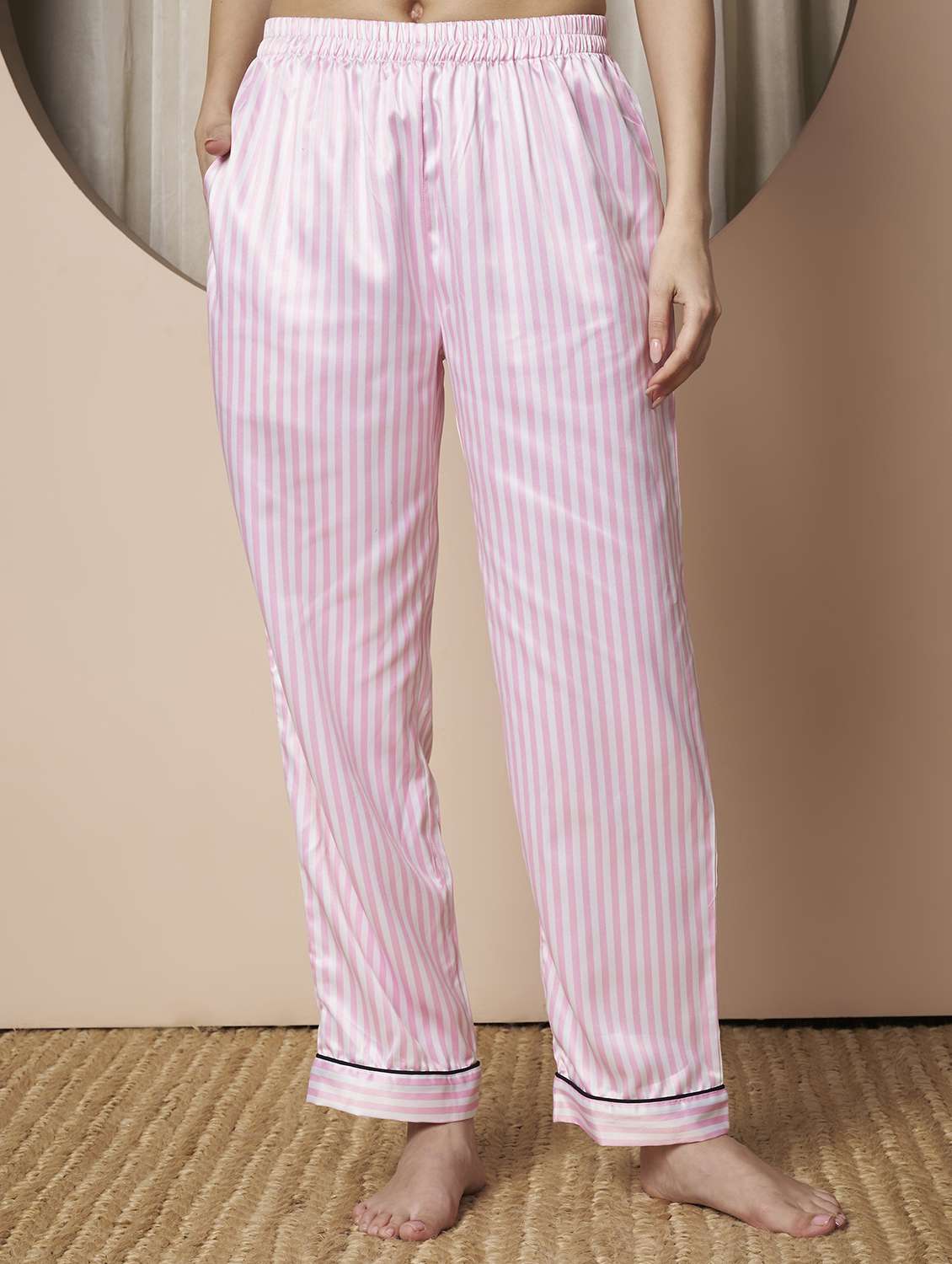 women striped nightwear pyjama set - 22328818 -  Standard Image - 5