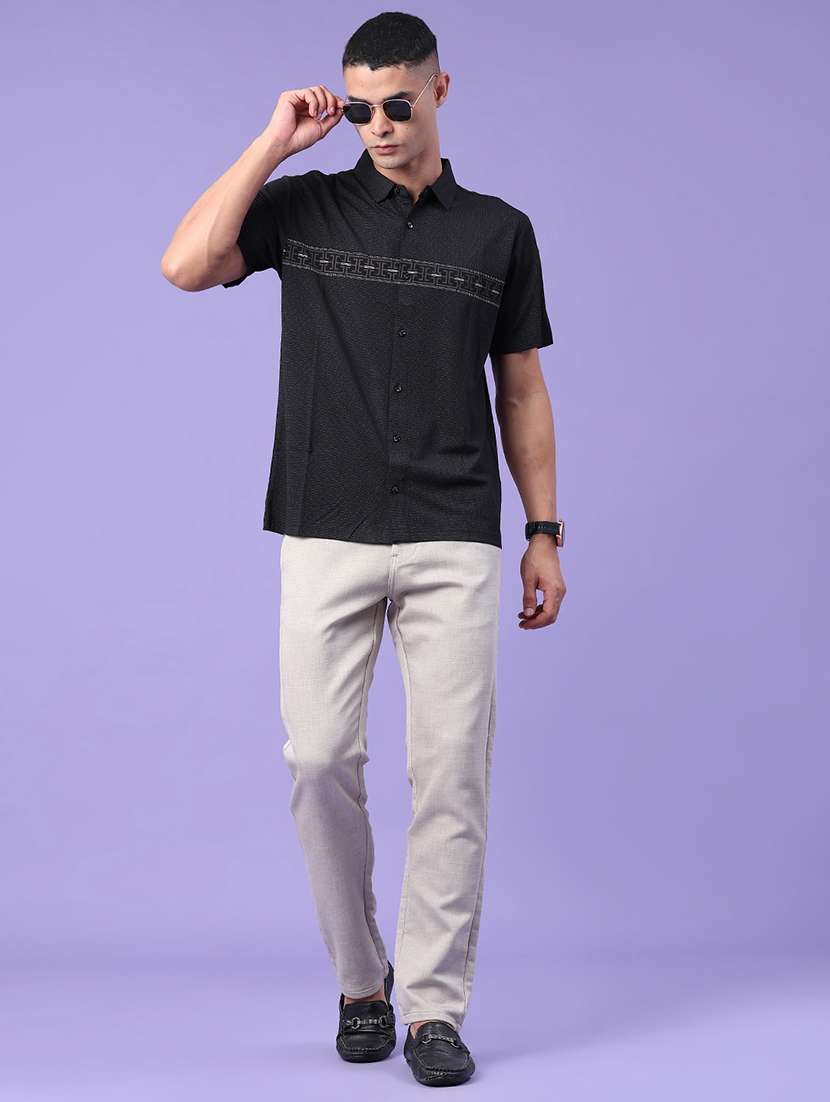 men solid mid rise chinos casual trouser - 22328896 -  Standard Image - 5
