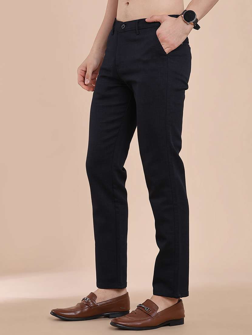 men solid mid rise chinos casual trouser - 22328898 -  Standard Image - 3