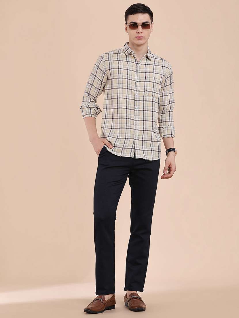 men solid mid rise chinos casual trouser - 22328898 -  Standard Image - 5