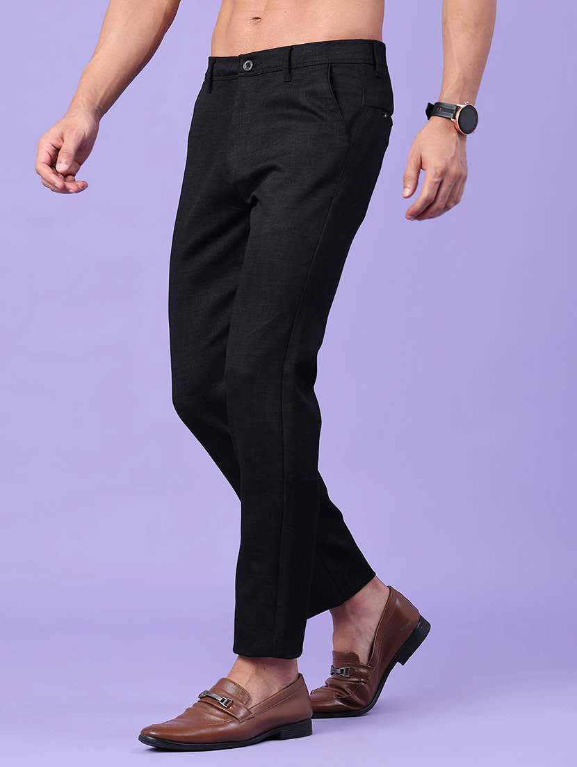 men solid mid rise chinos casual trouser - 22328899 -  Standard Image - 3