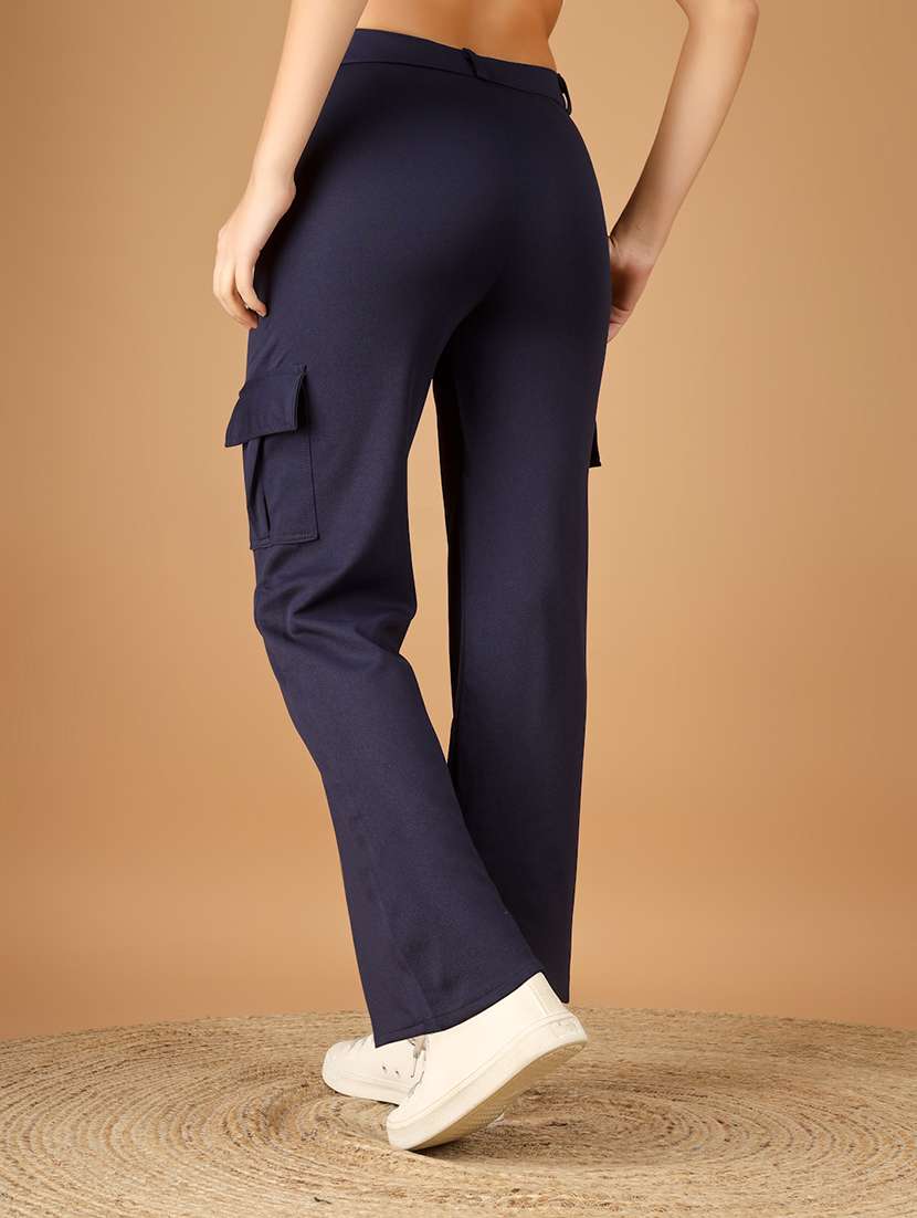 women solid mid rise cargo - 22329210 -  Standard Image - 3