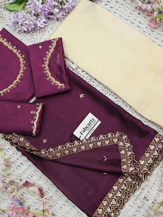 women self design south indian style unstitched lehenga choli set - 22329218 -  Standard Image - 3