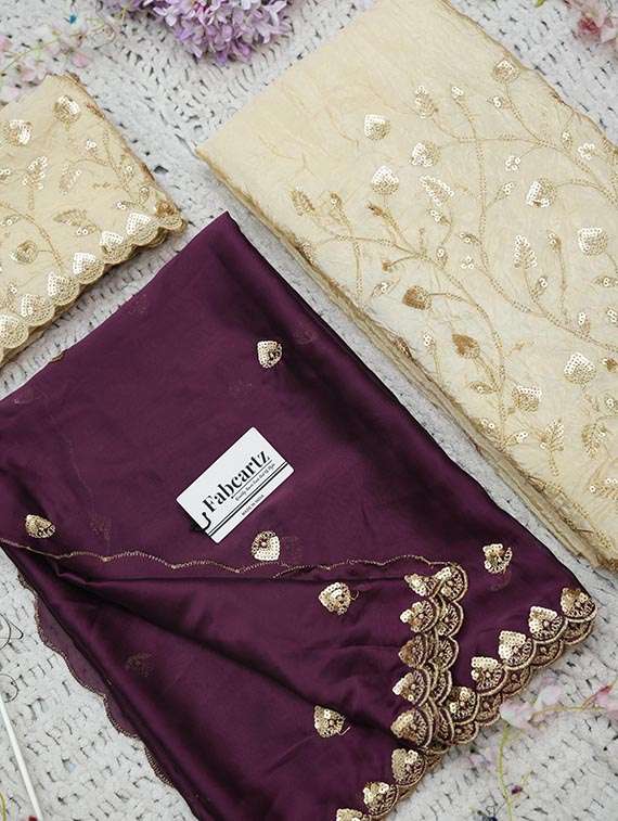women solid with work flared unstitched lehenga choli set - 22329230 -  Standard Image - 3