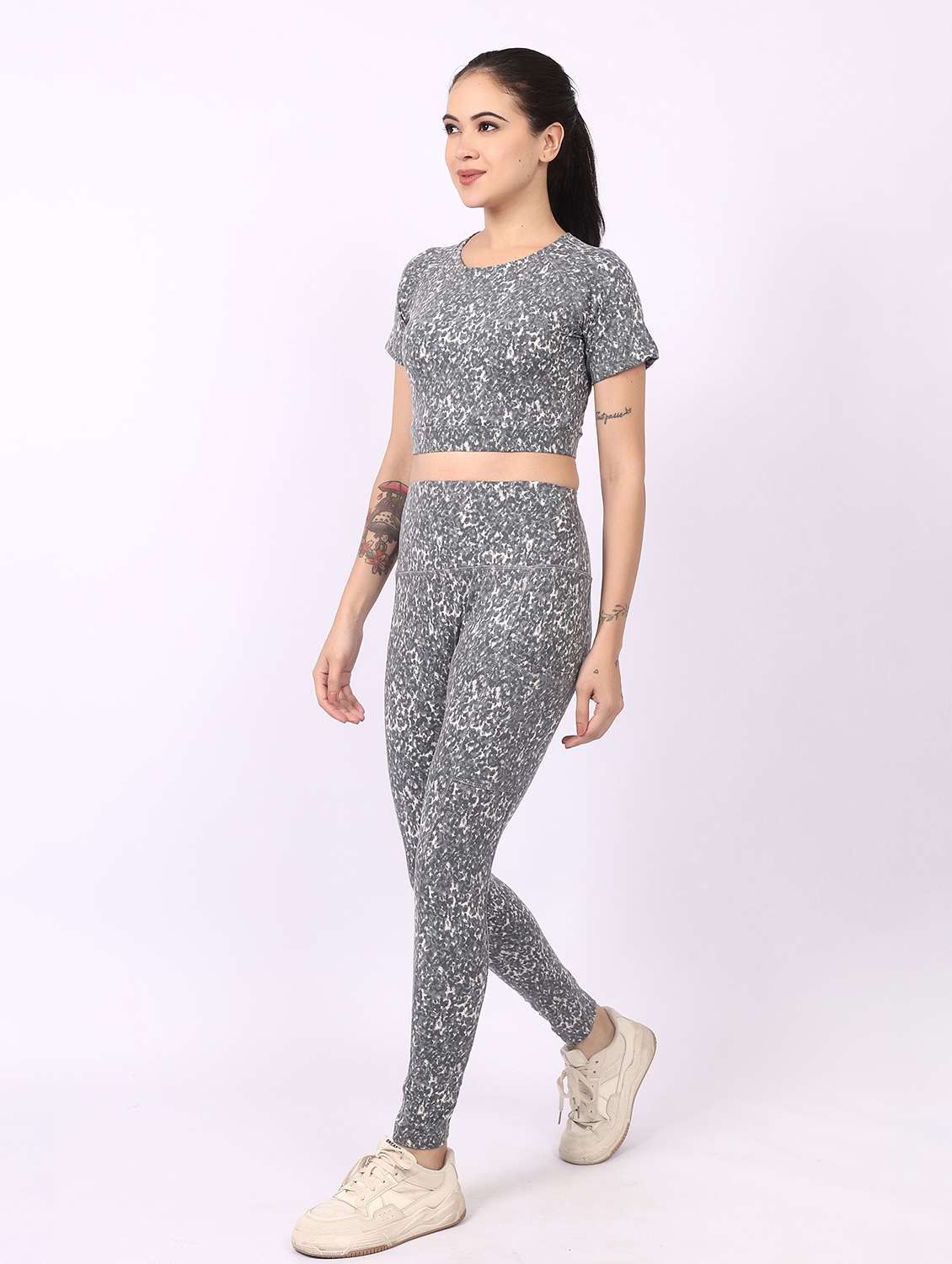 women printed active wear co-ord set - 22329237 -  Standard Image - 3