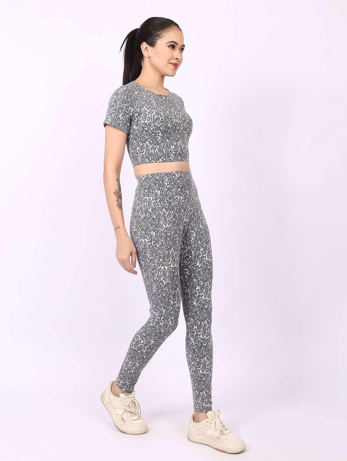 women printed active wear co-ord set - 22329237 -  Standard Image - 5