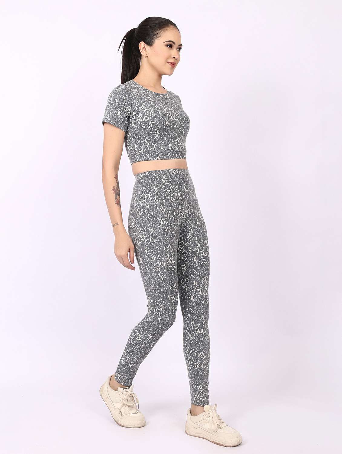 women printed active wear co-ord set - 22329239 -  Standard Image - 3