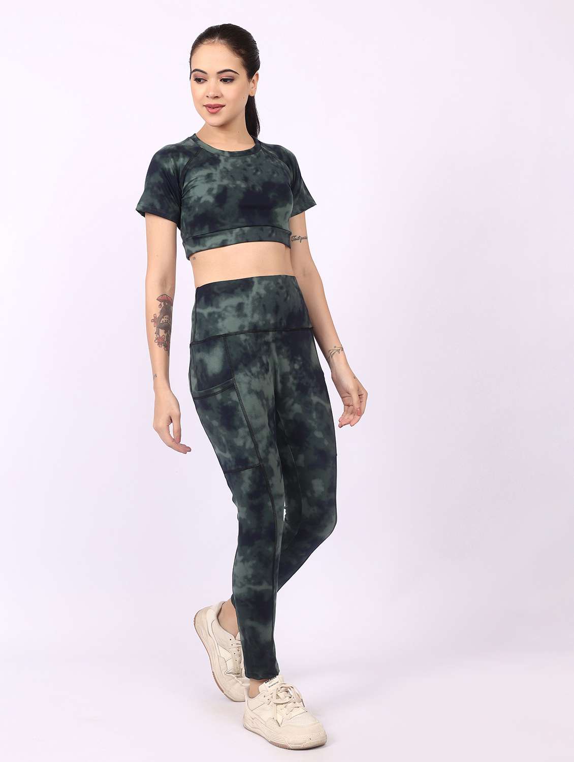 women printed active wear co-ord set - 22329240 -  Standard Image - 3