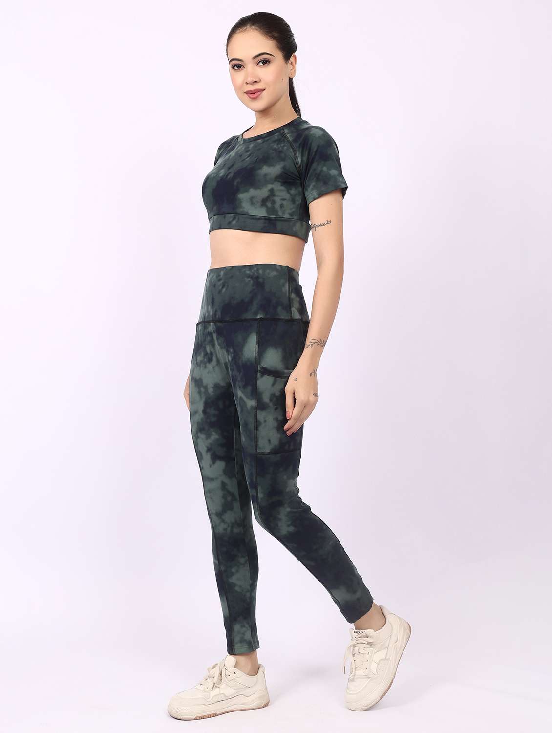 women printed active wear co-ord set - 22329240 -  Standard Image - 5