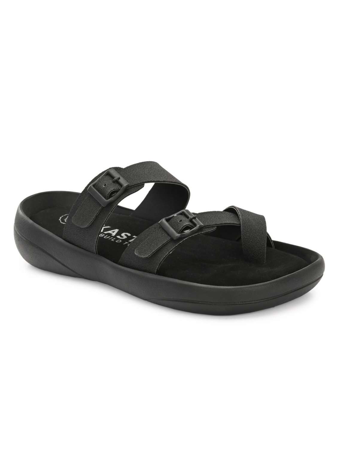 men black slip on sandal - 22329241 -  Standard Image - 3