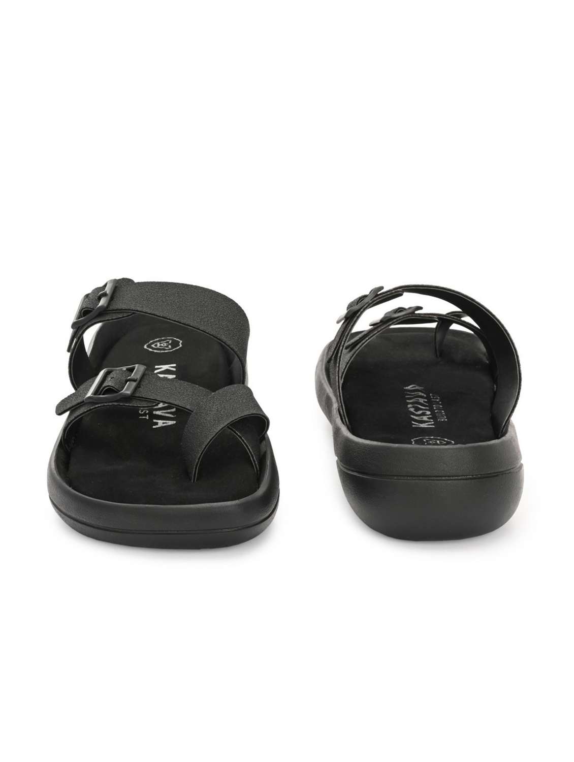 men black slip on sandal - 22329241 -  Standard Image - 5